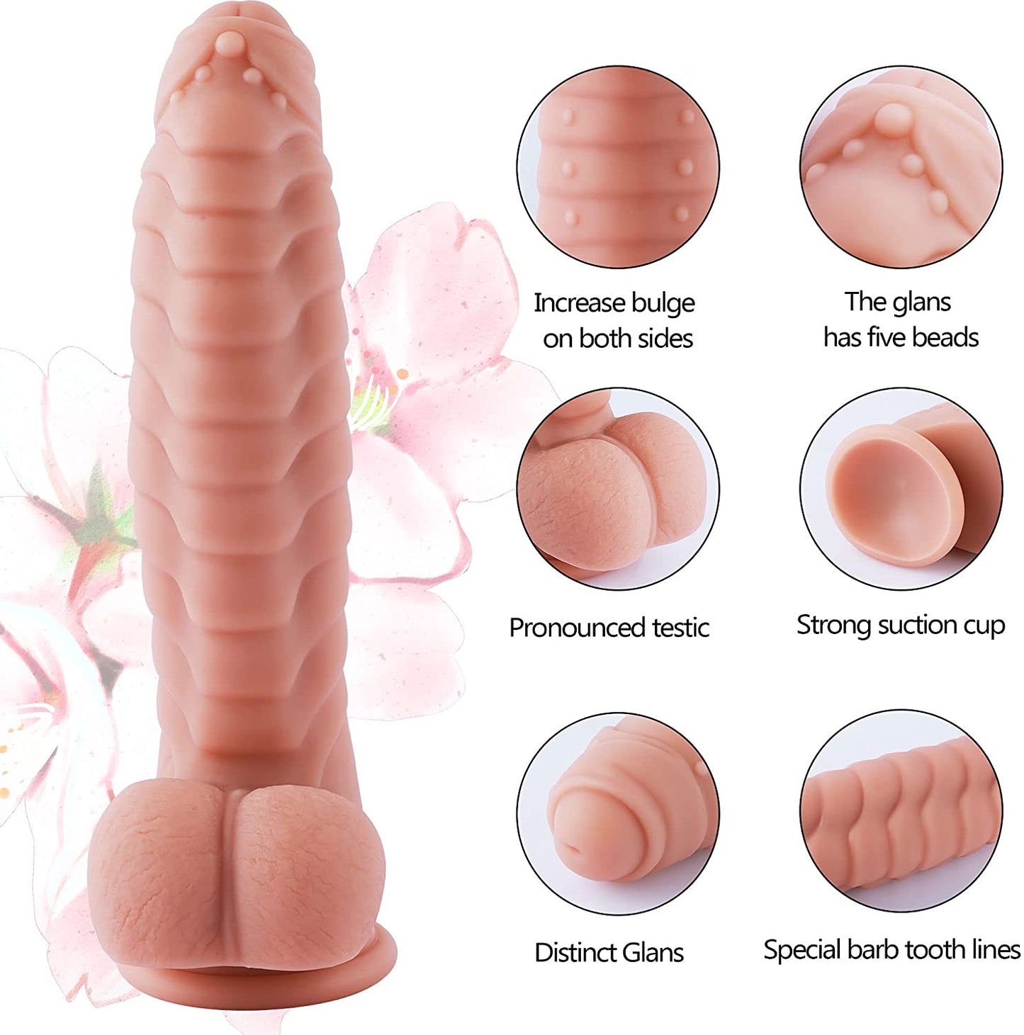 Women G Spot Pleasure Dildo With Beads