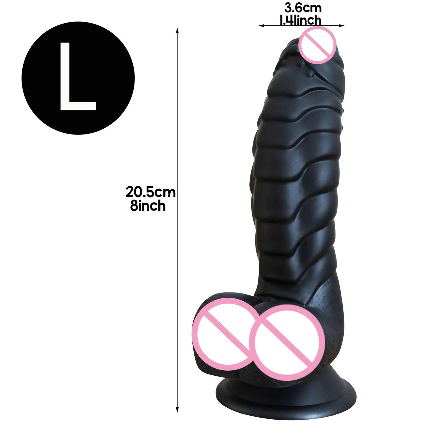 Women G-spot pleasure dildo with beads ( black )
