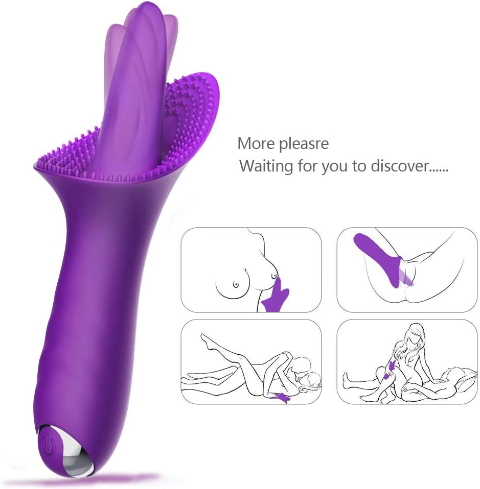 10 Modes Dildo Tongue Vibrator Nipple Massage