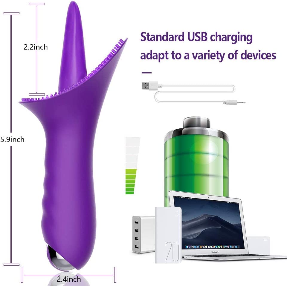 10 Modes Dildo Tongue Vibrator Nipple Massage