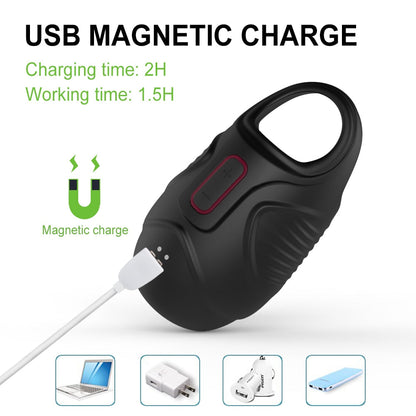 10 Modes Men Scrotum Massager Male Chastity Cage Testicle Bondage Vibrator